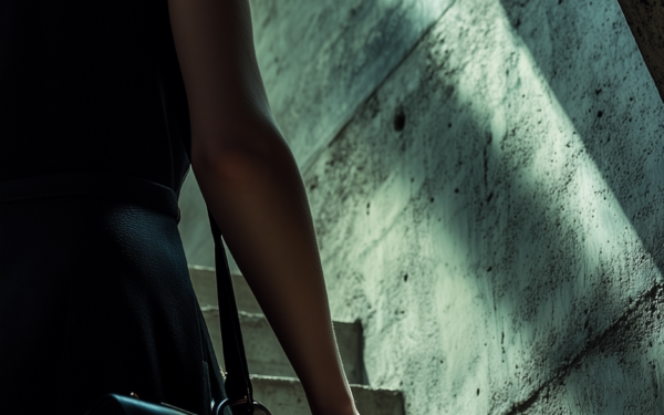 Tote bag versus shoulder bag comparison — open leather tote on the left, structured shoulder bag on the right